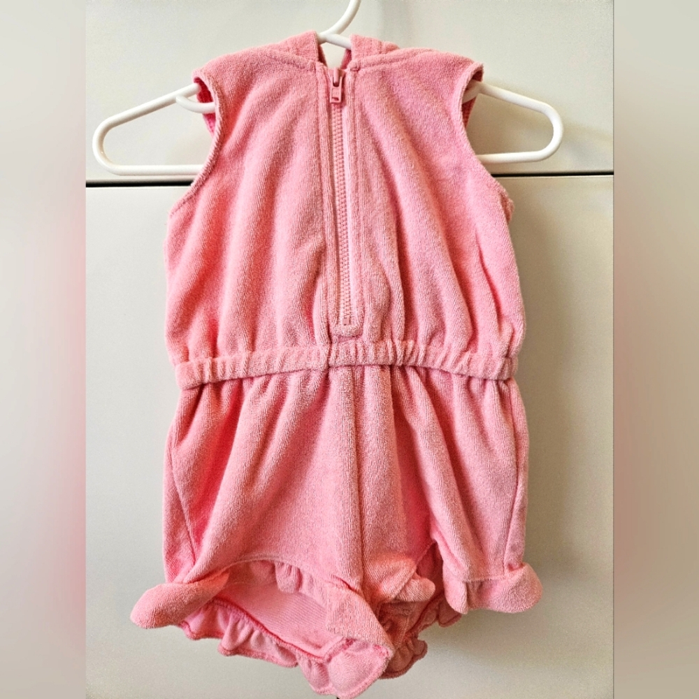 EUC 6-12 months Janie and Jack pink swim cover-up